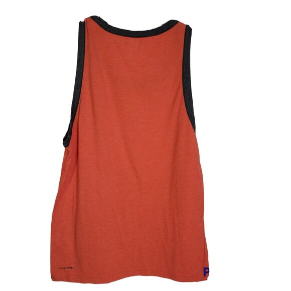 Reebok Men's Tank Top Size Small Speedwick Orange Gray Trim - Picture 2 of 9
